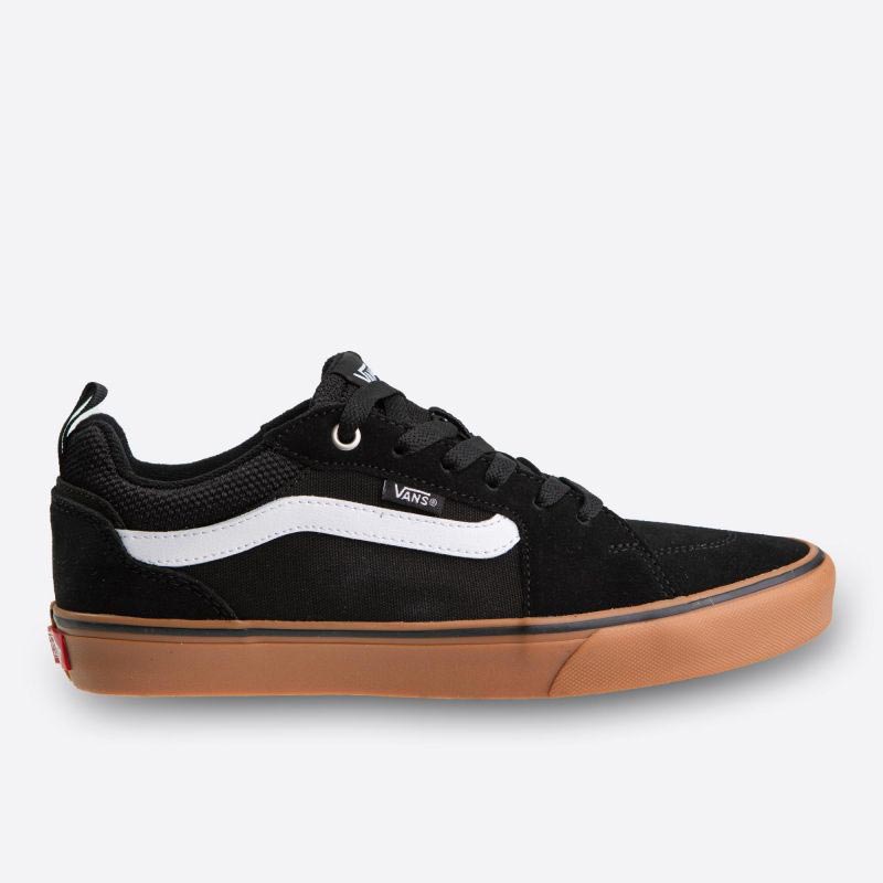Černé pánské kožené tenisky Vans Filmore Suede Canvas Black And Gum