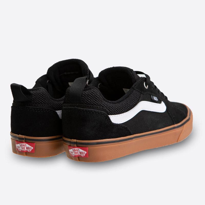 Černé pánské kožené tenisky Vans Filmore Suede Canvas Black And Gum