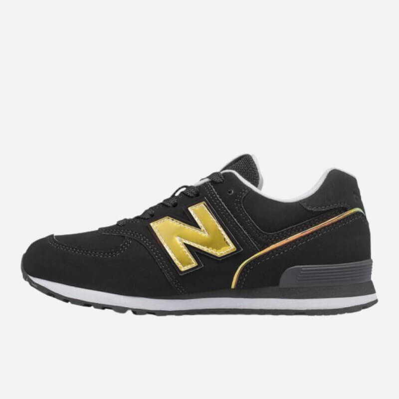 Dětské černé tenisky New Balance GC574MTK levá stran