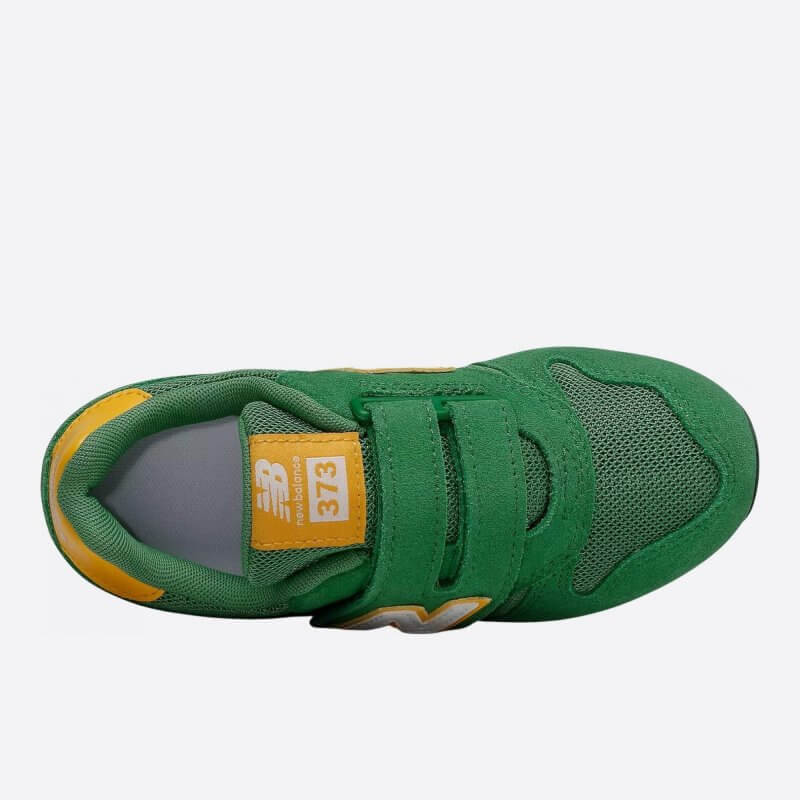 Dětské zelené tenisky New Balance YV373SGW horní strana