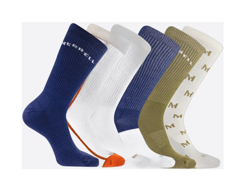 Merrell Ponožky Mea33694C6B2 Nvast Recycled Cushion Crew (6 Packs) Navy Assorted