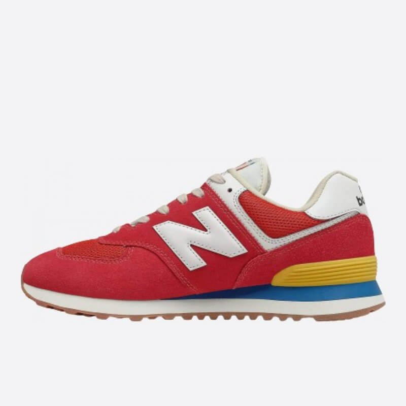 Pánské červené tenisky New Balance ML574HA2 levá strana