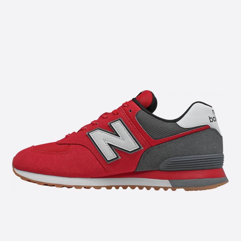 Pánské červené tenisky New Balance ML574SKD levá strana